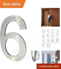 Versatile 3-Inch Stainless Steel House Numbers with Easy Self-Adhesive Mounting
