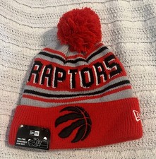 New Era Toronto Raptors Adults NBA Winter Pom Pom Beanie Hat Cuff Red Nwt