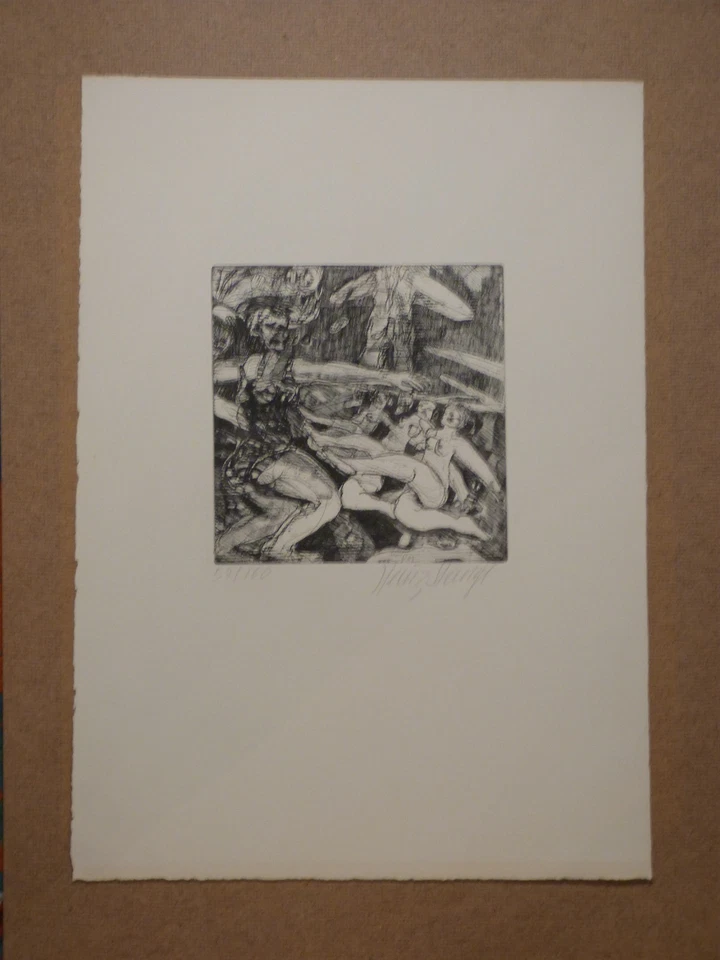 Heinz Stangl Erotische Radierung ex.57/100 Ungerahmt - Bild 2 von 4