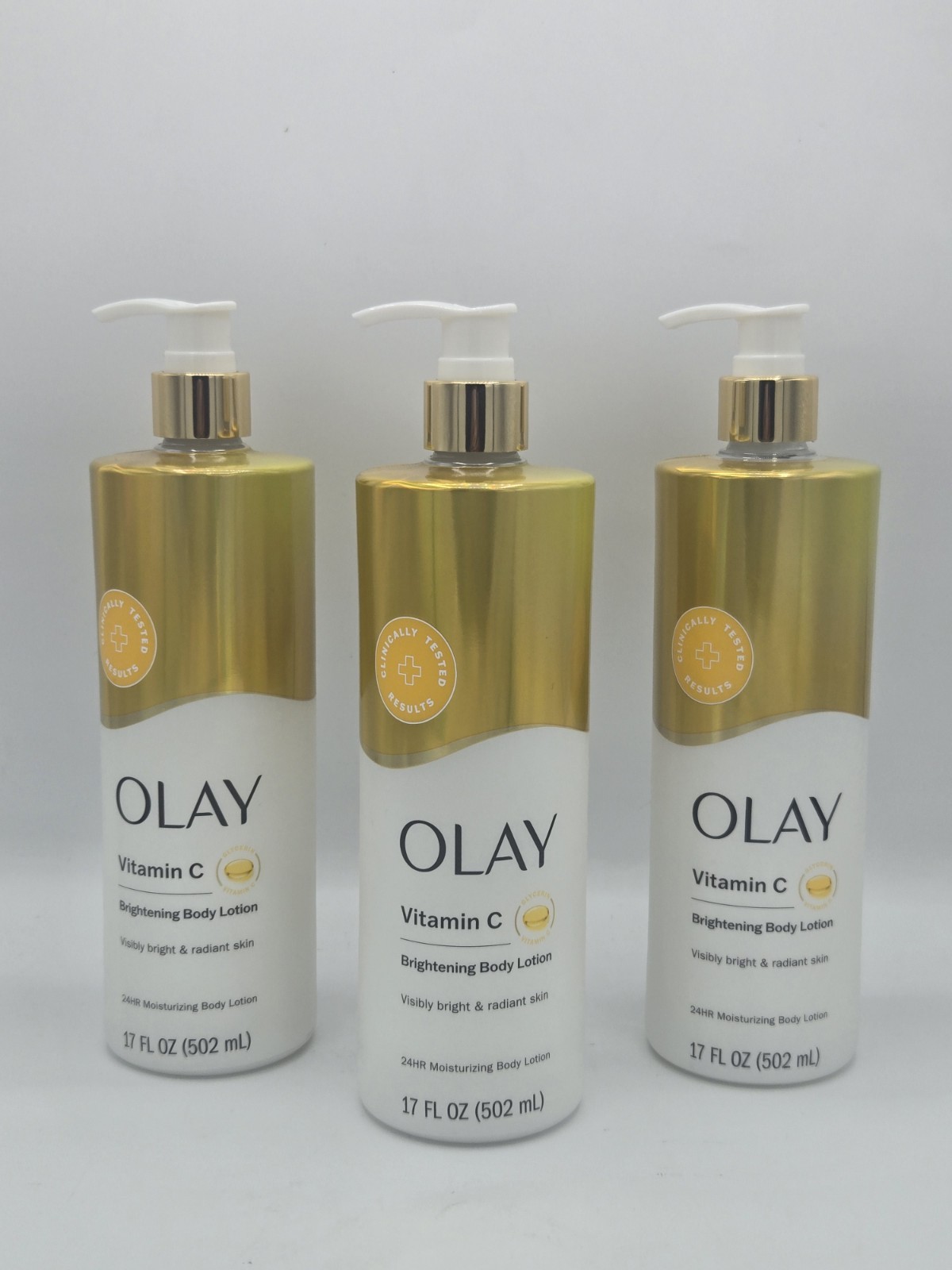 Olay Vitamin C Brightening Body Lotion | 17 FL Oz Each | 3 Pack 