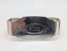 Antique Sterling Silver Saart Bros. Napkin Ring "Stan" name engraving 17 grams