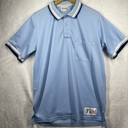 Vintage Honig’s Light Blue Baseball Umpire Shirt Whistle Stop Men's Size L USA