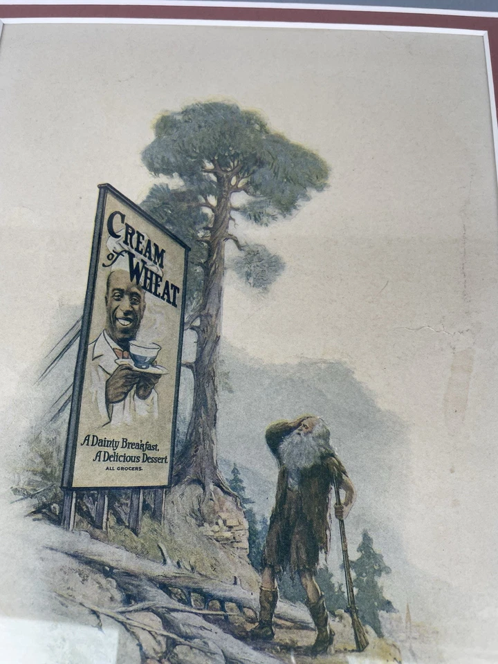 Edward V. Brewer Print Cream Of Wheat 1915 Rip Van Winkle Matted Framed Glass - Image 3 of 4