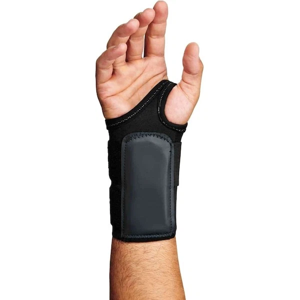 Ergodyne 4010 Wrist Support, Elastic, Double Strap, Left, Black, Size L - Image 2 of 2