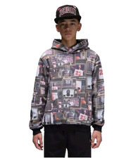 NEW Nike Air Jordan Brooklyn Printed Hoodie Boys Size S Fleece Pullover