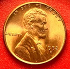 1952-S Lincoln Wheat Cent Penny GEM RED BU From an Original Bank Roll