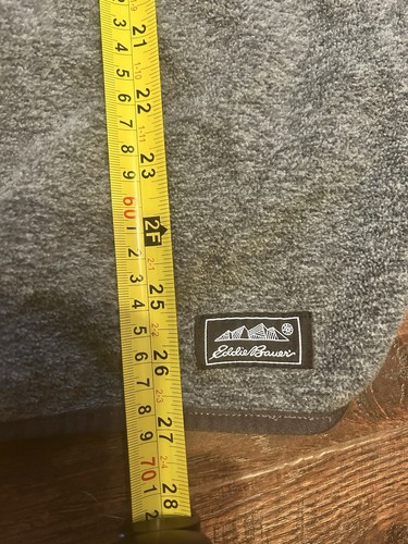 Eddie Bauer Men’s M Grey Fleece Under Layer Lightweight Long Sleeve Pull Over - Picture 8 of 10