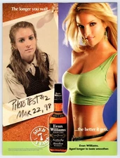 2005 BUSTY YOUNG WOMAN EVAN WILLIAMS WHISKEY 8"X10.5" Magazine Ad 2000's M537