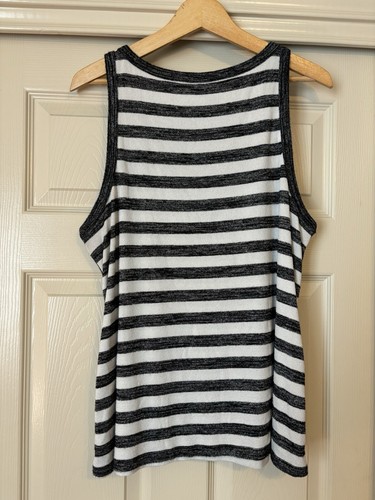 Knit Tank Top By Gap Nautical Navy Blue And White Striped XL - Picture 7 of 7