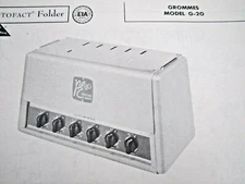 GROMMES G-20 AMPLIFIER AMP PHOTOFACT
