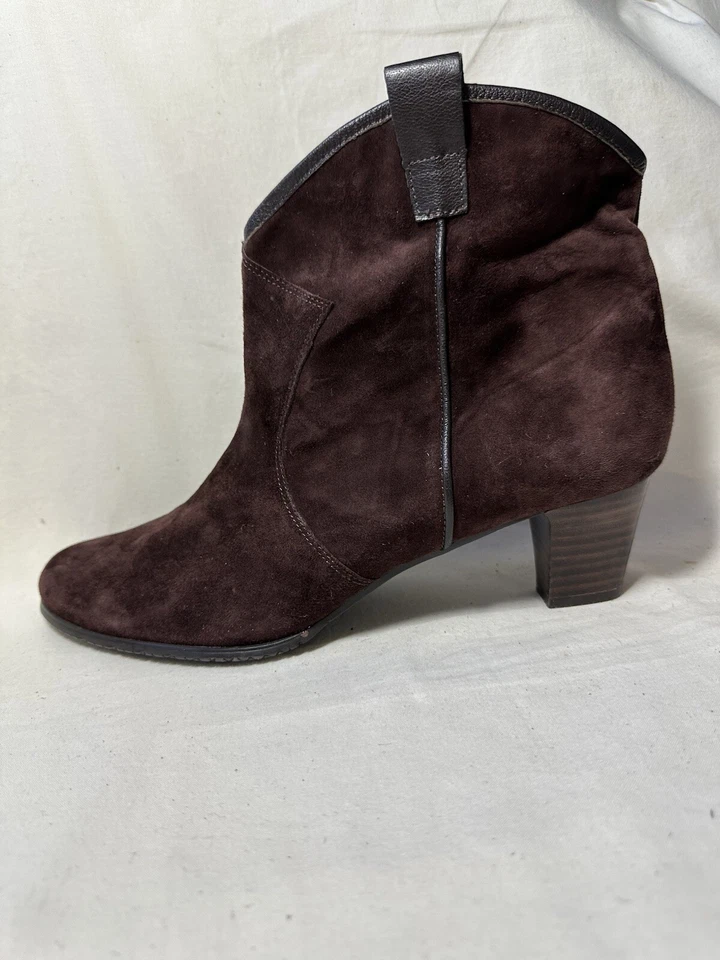 Array женщин RILEY коричневый сливы замши каблук западный стиль ботинок размер 10 М б/у - Изображение 3 из 4