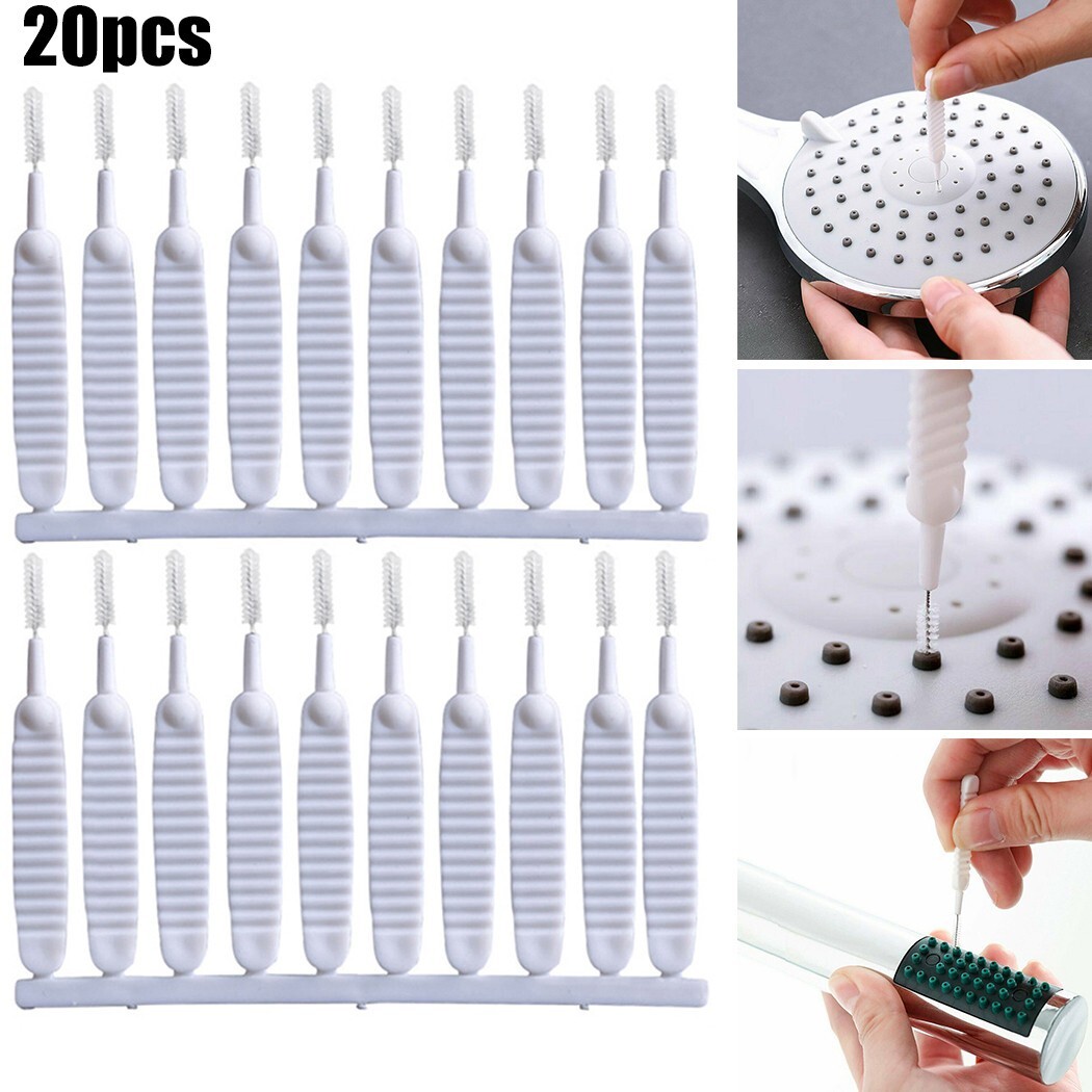 Shower Head Brush 40-Piece Shower Head Cleaning Kit - 2 Style Brushes & Stainless Steel Picks For Nozzle Unclogging Bathroom Cleaning Brushes