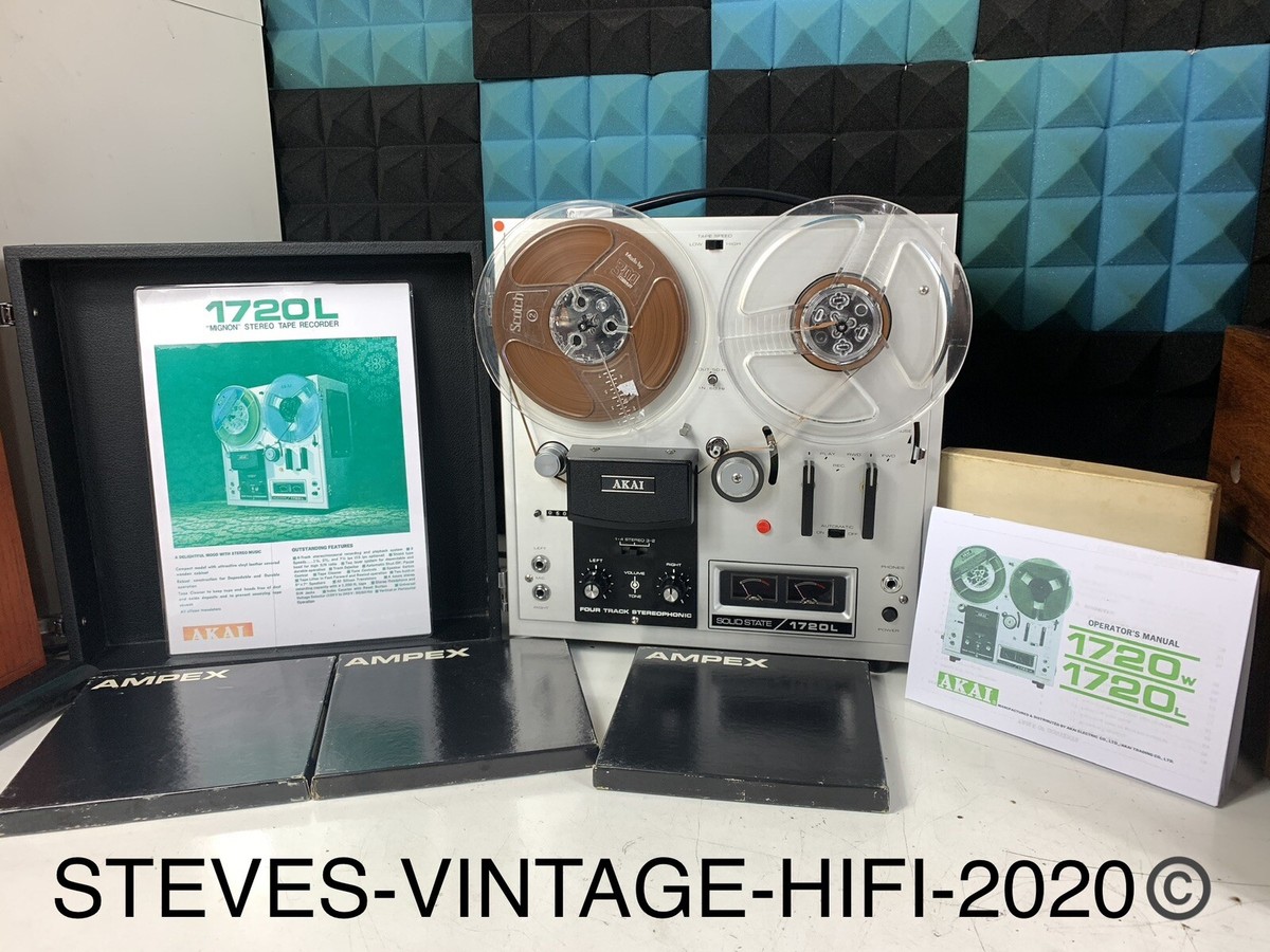 Akai 1720L SOLID STATE Mignon Stereo Tape Recorder 1969 ULTRA RARE