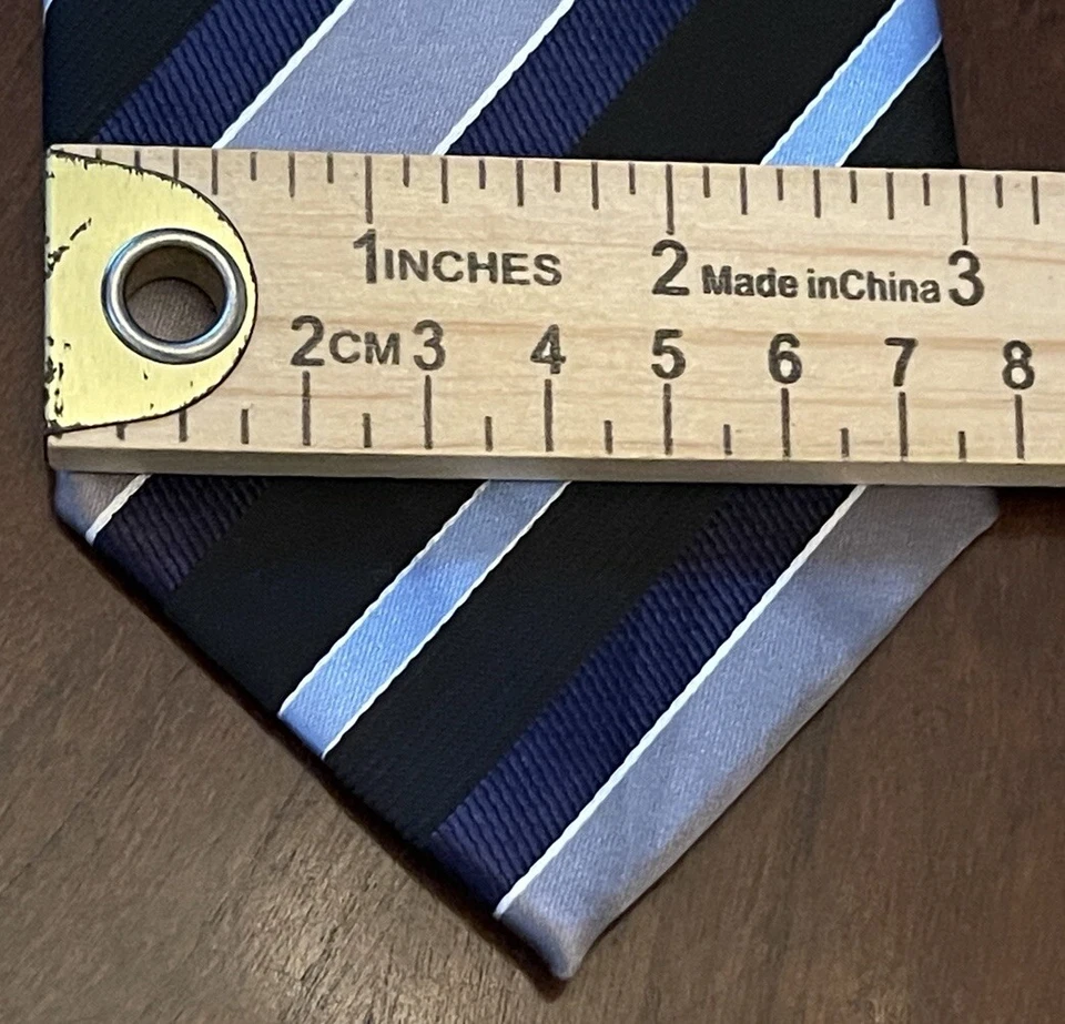 Corbata Alexander Julian Colores Azul Hecha a Mano Poliéster Hombre Hecha en China Foto 4 de 4