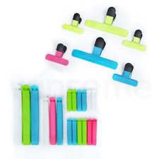 Food Storage Bag Clips 6 or 18 Pcs Fridge Sealing Pegs Mixed Sizes Multicolour