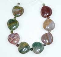 20mm Indian Agate Gemstone Love Heart Spacers Graduated Set Loose Beads 8 Beads 20mm Indian Agate Gemstone Love Heart Spacers Graduated Set Loose Beads 8 Beads