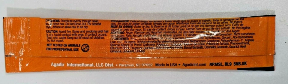 NUEVO Agadir Aceite de Argán Estilo Rizo Crema Todo Tipo de Cabello Anti Frizz 10X .25 FL OZ Foto 2 de 4
