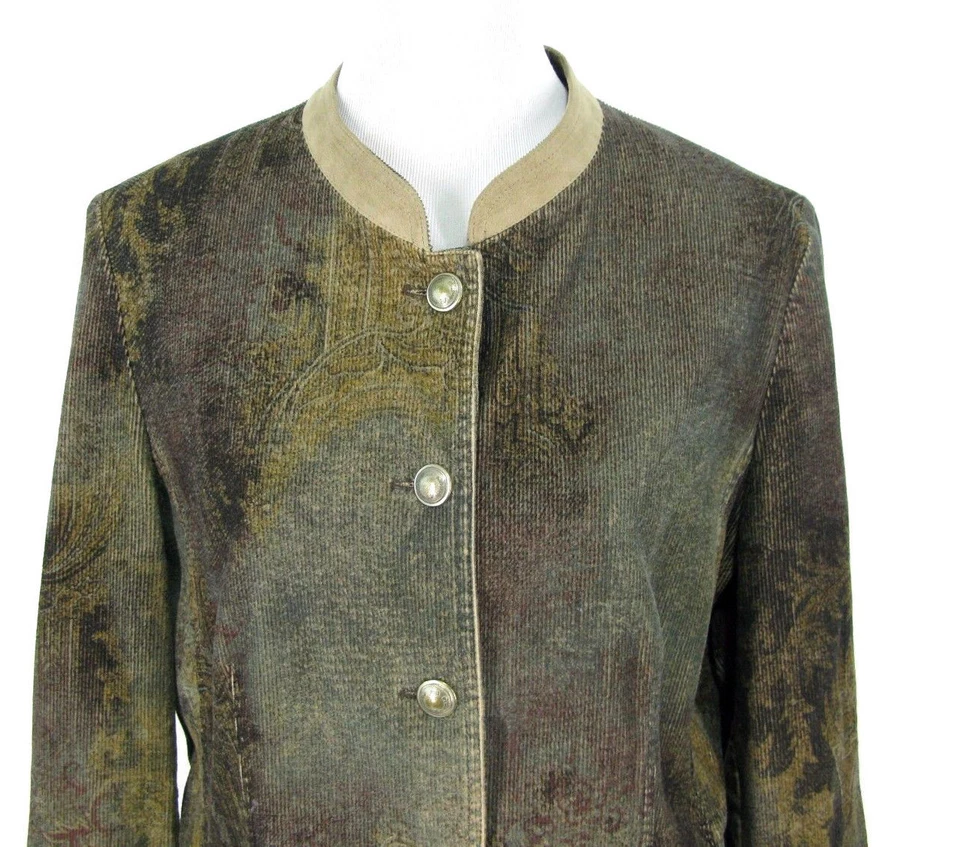 Chaqueta Country Lodenfrey 10 Mujer Envejecida Paisley Pana Steampunk Blazer Foto 4 de 4