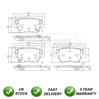 Brake Pads Set Rear SJR Fits Hyundai i30 Kia Ceed 1.0 1.4 1.5 1.6 CRDi