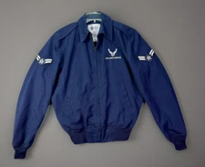 US Air Force USAF Jacket Men's 40 L Blue Full Zip DSCP Wings Collection