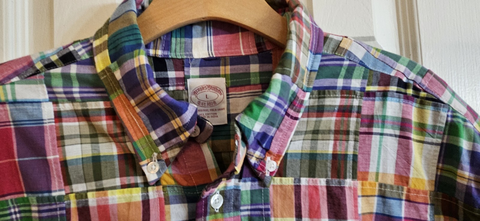 Brooks Brothers Plaid Patchwork Button Down Shirt… - image 3