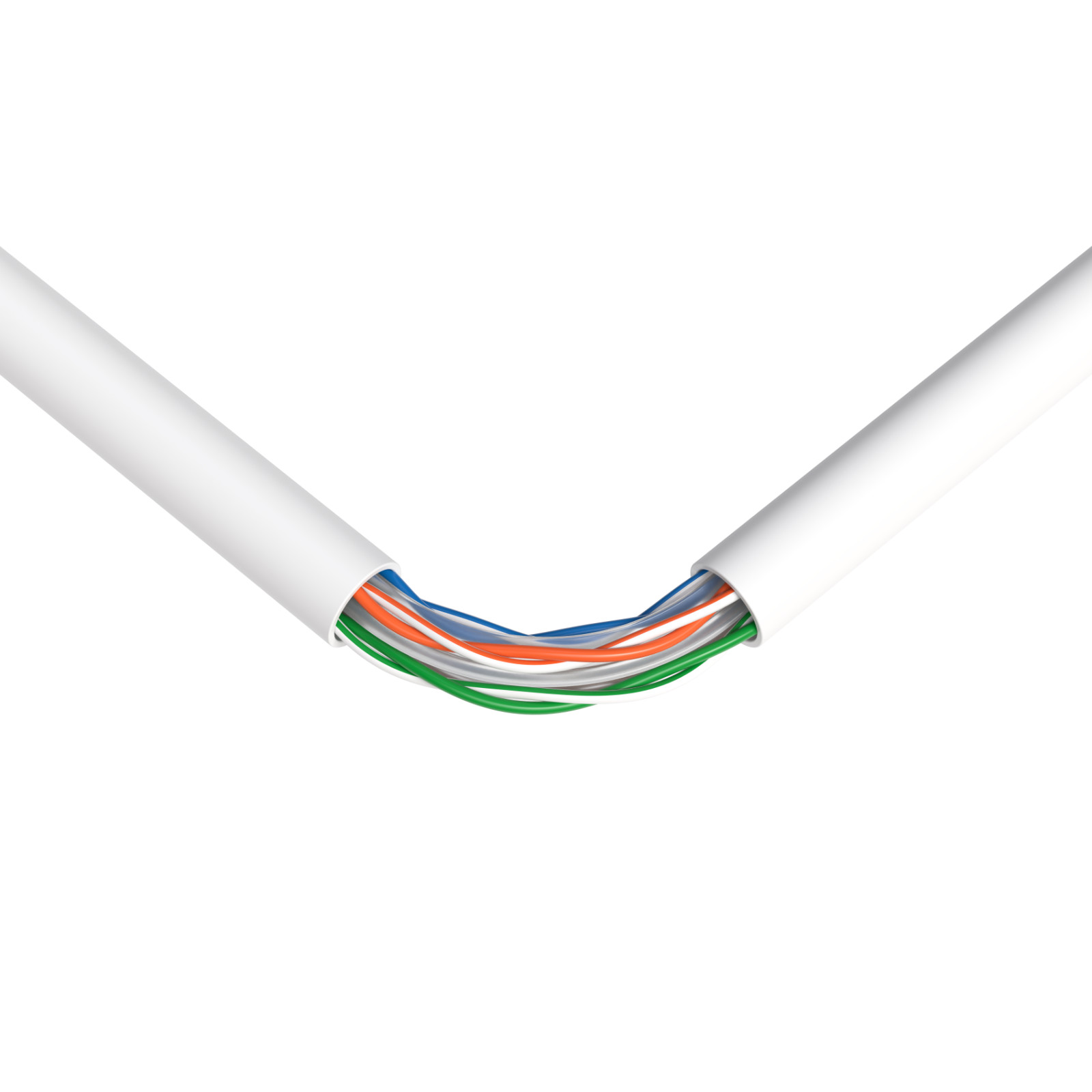 500ft CAT6 CMR Ethernet Cable 23AWG 10Gbps UTP Solid Bare Copper Wire White