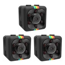 Lot 3x New QEBIDUM HD 1080P Mini Camera Rechargeable Battery Powered Nanny Cam