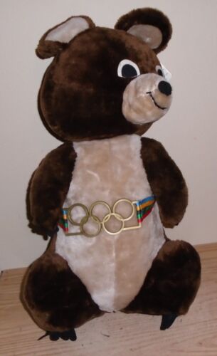 Vintage NWT 24” Misha Daikin 1980 Moscow Olympic Games Stuffed Bear Mascot Plush