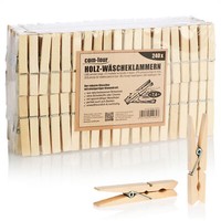 240X WäScheklammern Aus Holz - Nachhaltige Holzklammern Aus Birkenholz