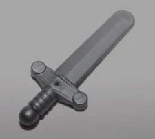 Lego 2x Castle Flat Silver Minifig Weapon Sword Shortsword Elaborate Hilt