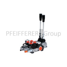 Hand lever valve 40l/min 2 lever 2 x DW with floating position in neutral position