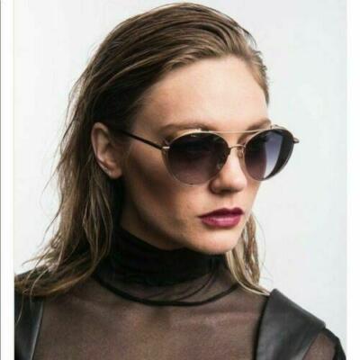 SAINT OWEN SUNGLASSES TRIUMPH ANTIC GOLD TITANIUM FRAME, GRADIENT ASH LENSES