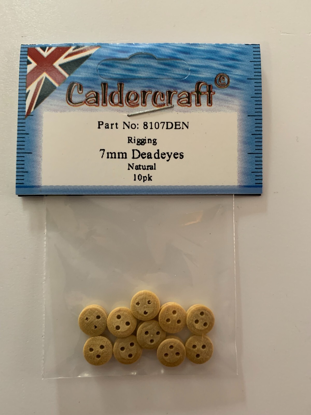 Deadeyes 7mm Boxwood Pack of 10 Caldercraft Model Boat Fittings