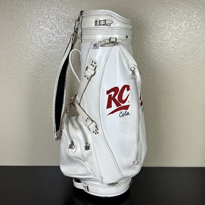 Vintage RC Cola Golf Bag - Ron Miller Pro Model White 6-Slot - Cosmetic Issues