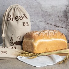 New Living Eco Linen, Bread Bag Food Storage Bag 38x27cm Uk Seller