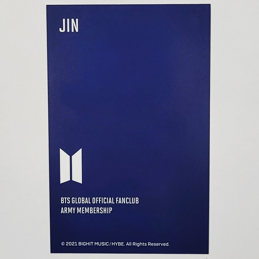 BTS JIN Photocard Global Official Fanclub ARMY Membership 8th K