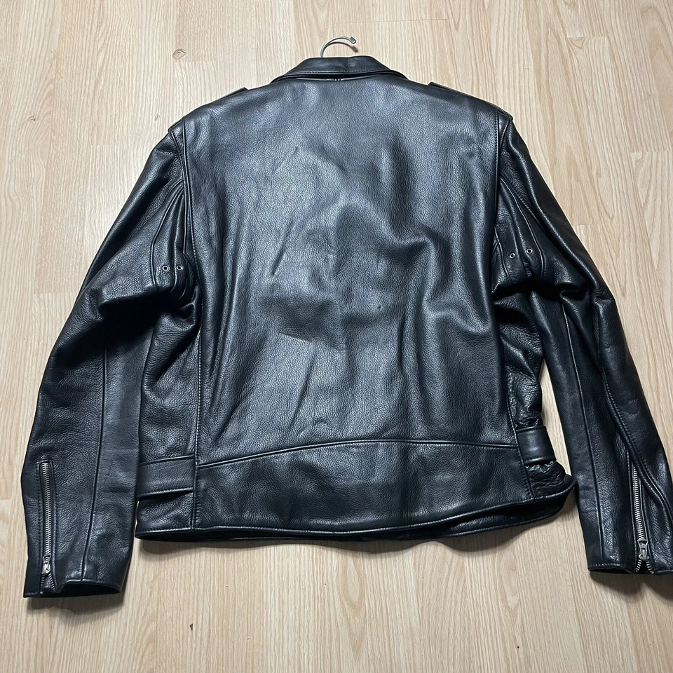 Chaqueta de motociclista de cuero exótico negra G-Gator HECHA EN EE. UU. Talla 46 ¡NUEVA! Foto 2 de 4