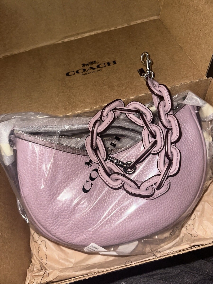 COACH Luna Shoulder Bag & Glovetanned Leather Chain Strap LIGHT