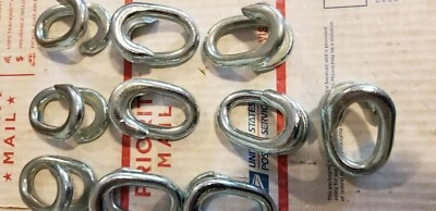 COLUMBUS MCKINNON Repair Lap Link 3/8 x 1-5/8 Zinc Plated ( Lot of 10 )