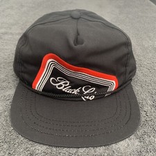 Vintage Black Label Beer Alcohol Snapback Hat Cap Embroidered Logo Molsonware