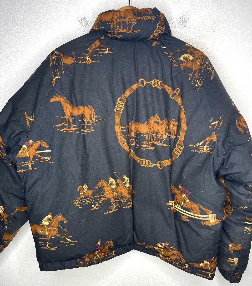 Ralph Lauren Large Equestrian Down Jacket Rodeo Horse Coat Polo