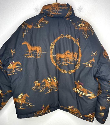 Ralph Lauren Large Equestrian Down Jacket Rodeo Horse Coat Polo