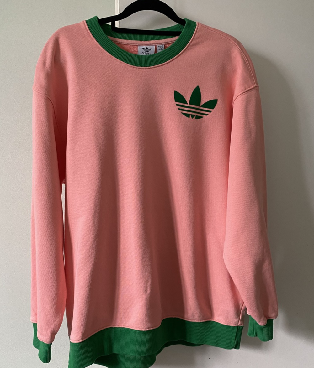 ADIDAS ADICOLOR 70S CREW SWEATSHIRT/JUMPER SOLD OUT PINK GREEN