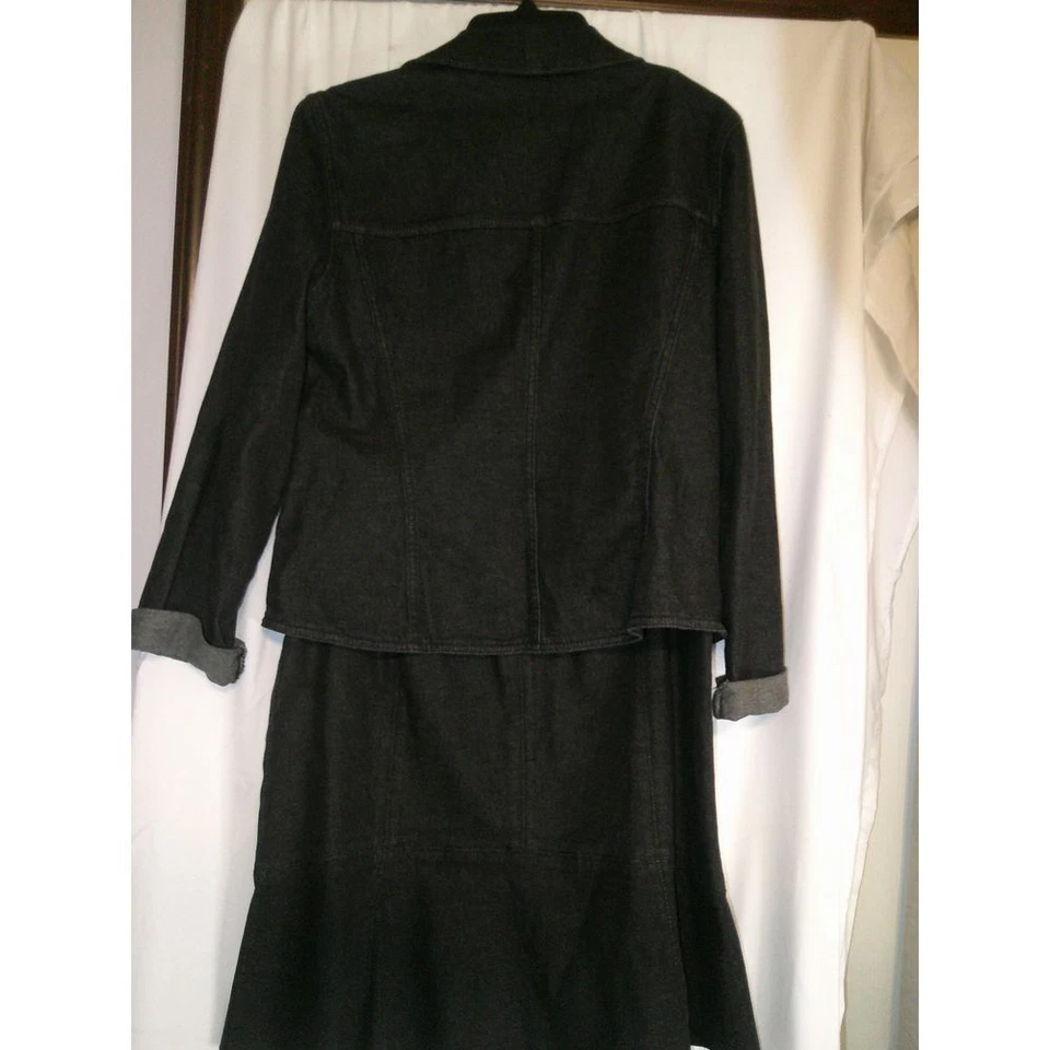 Conjunto de falda chaqueta vaquera azul Dana Buchman Petite ropa de trabajo profesional Foto 2 de 3