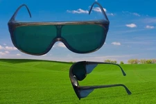 Vintage Spectra by Willson Safety Eyeglasses Frames Brown Side Shields SCRATCHED