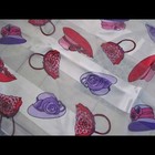 Fashionable Pink & Purple Hats & Purses White Background Silky Polyester Scarf — photo 5
