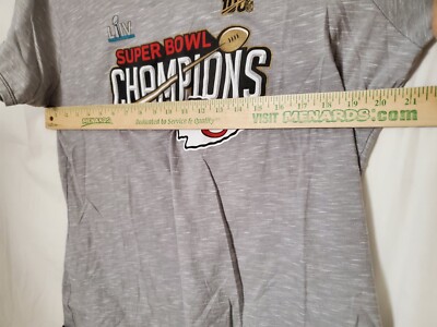 Fanatics Kansas City KC Chiefs T-shirt Womens XL Gray V-neck Super