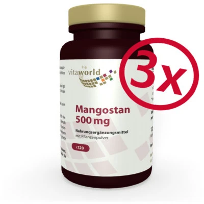 Pack de 3 Mangoustan 500mg 360 Capsules Vita World Pharmacie en Allemagne