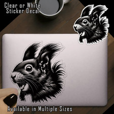 Squirrel Animal Head Vinyl Decal Sticker Indoor Outdoor 4 Sizes