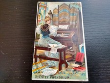 The Estey Phonorium Forbes Co. Trade Card Estey Organ Works Brattleboro VT